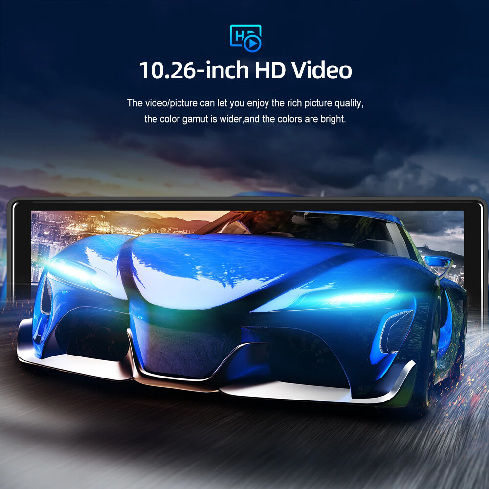 10.26″ Portable Wireless IOS CarPlay/Android Car Stereo Touch Screen Bluetooth