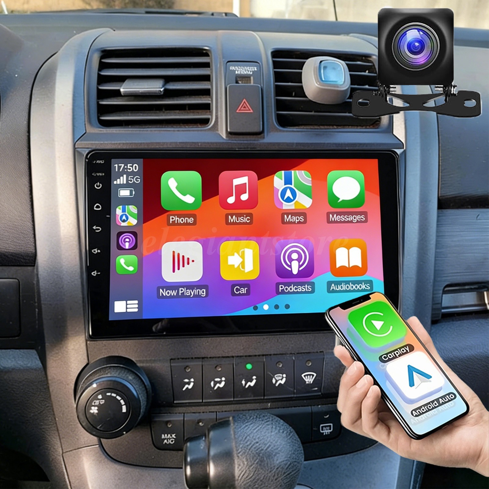 For Honda CRV 2007-2011 Carplay Android 15 Car Stereo Radio GPS Navi WIFI 128GB