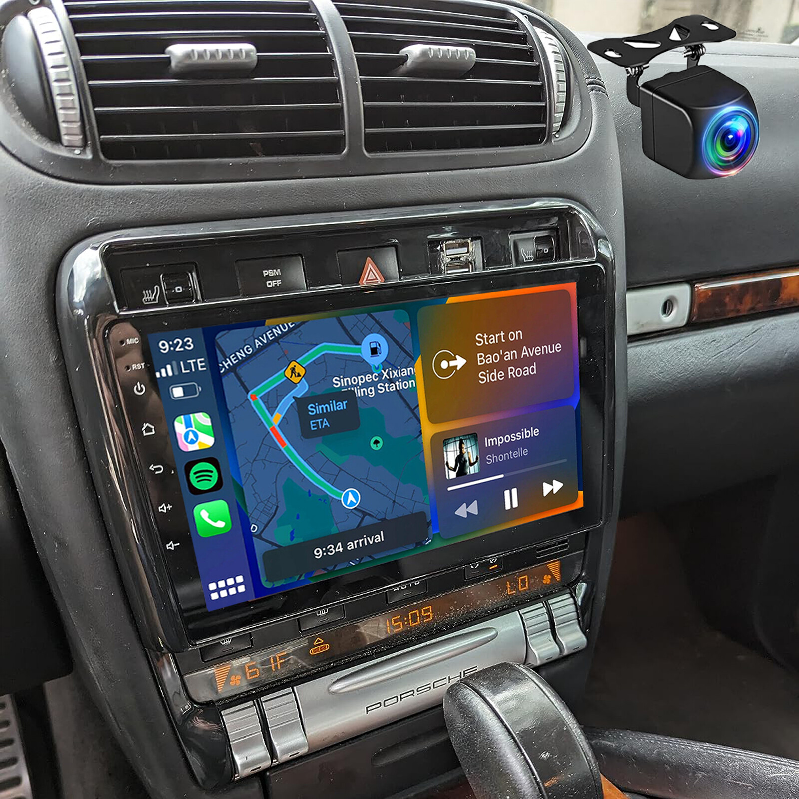 FOR 2002-2010 PORSCHE CAYENNE ANDROID 14 CARPLAY CAR STEREO RADIO GPS NAVI + CAM