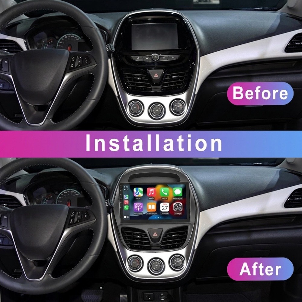 4GB+64GB Android 15 Carplay Car GPS Stereo Radio For Chevrolet Spark 2016- 2018