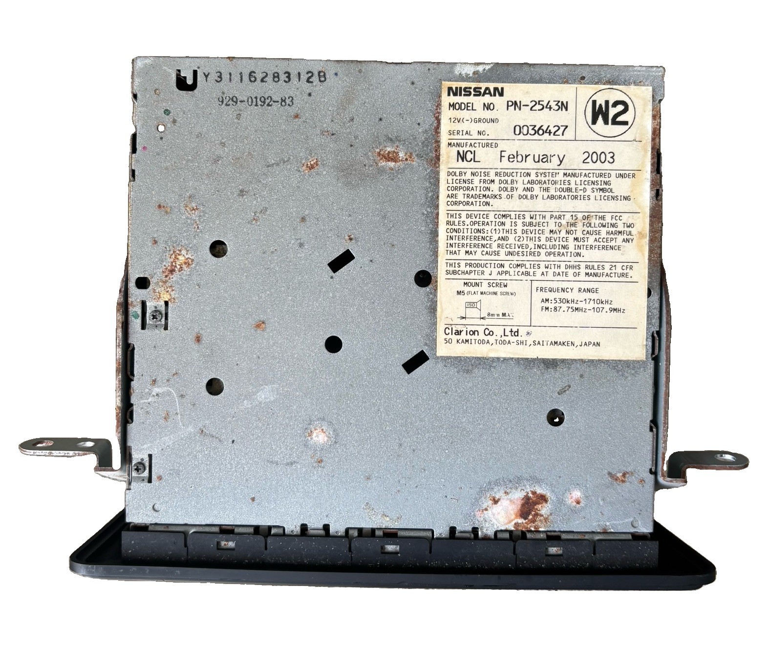 1999-2004 NISSAN PATHFINDER INFINITY QX4 BOSE 6 CD CASSETTE RADIO OEM PN-2543N