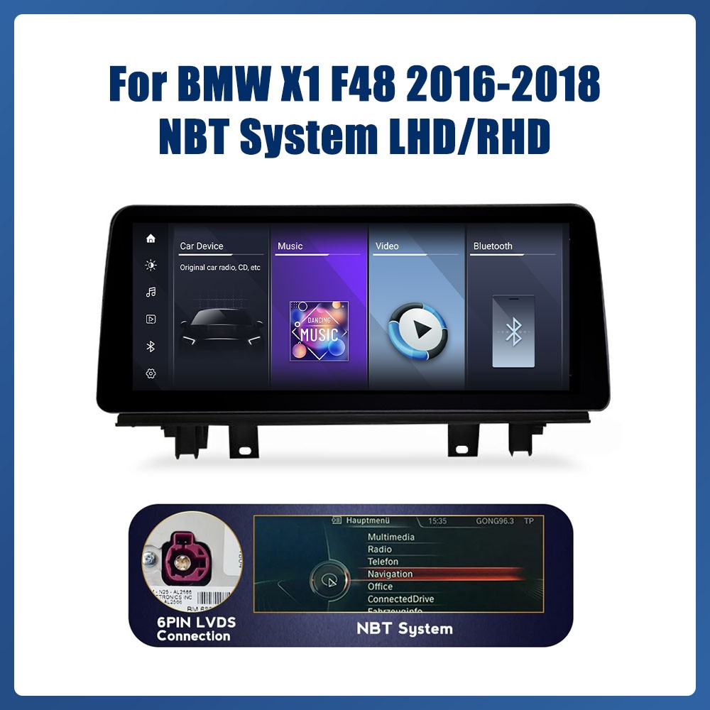 12.3in Car Stereo Radio for BMW X1 F48 2016-18 NBT System GPS Navigation Carplay