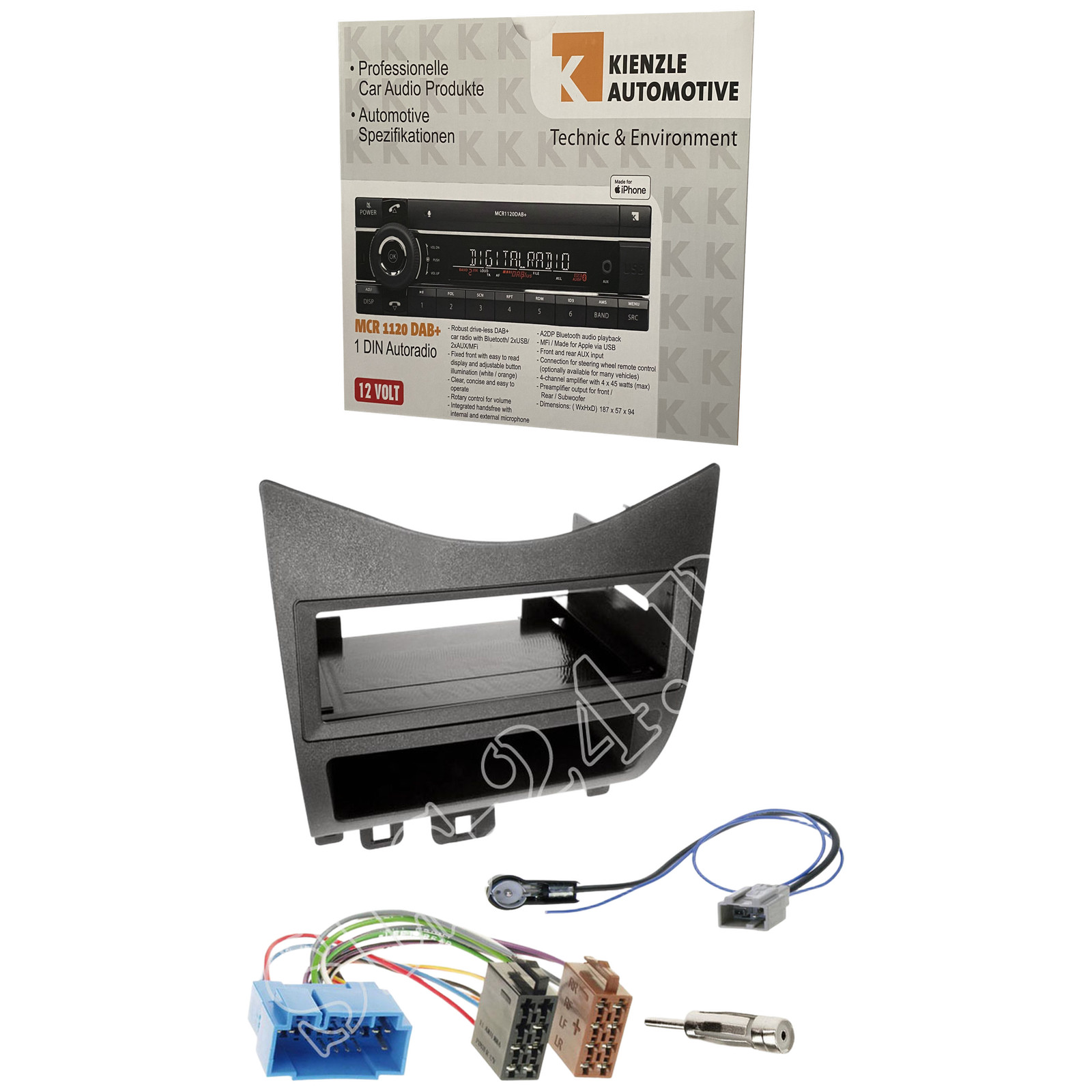 Axion MCR1120DAB+ Radio DAB Bluetooth with installation kit for Honda Accord (CL/CM/CN)