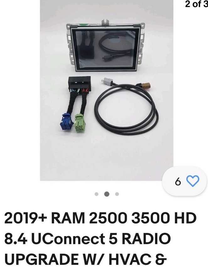 UCONNECT 5 2019-2025 Apple CarPlay DODGE TRUCK NEW BODY Ram 2500 3500 8.4″ Radio