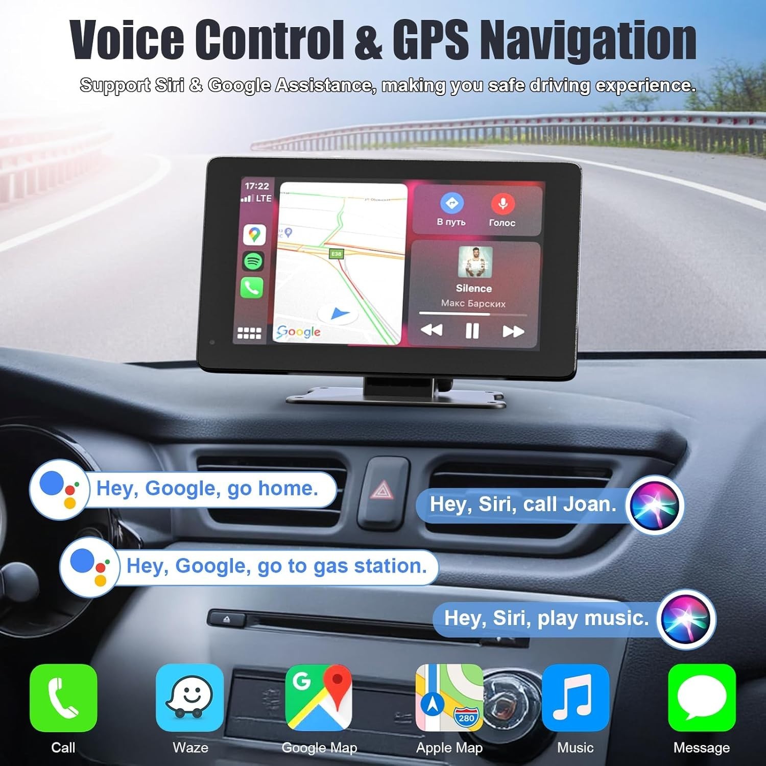 BDFFLY CP1-B CarPlay Android Auto Display Smart Screen Bluetooth WiFi