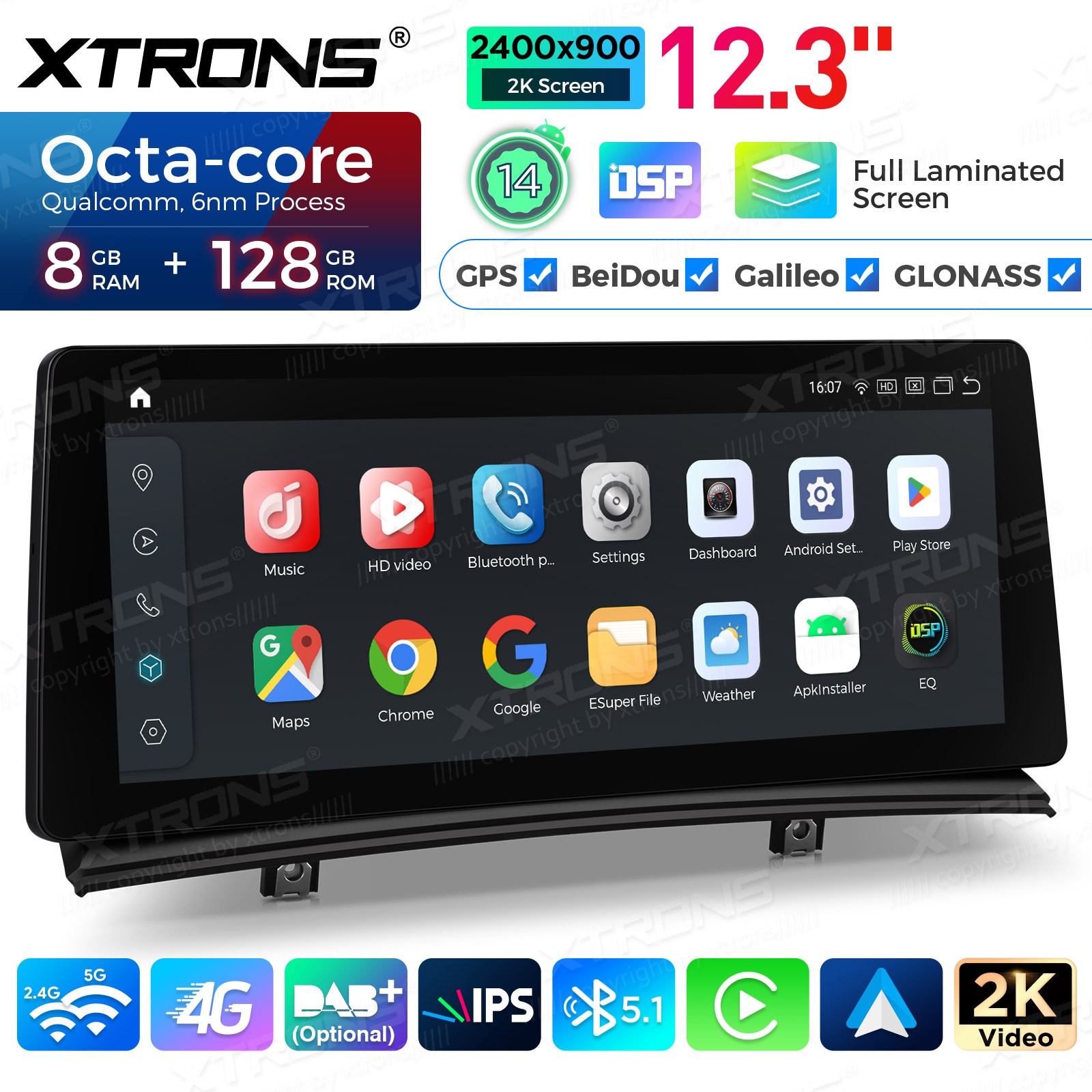 For BMW X3 E83 MASK 10.25″ Android 13 8 Core 4+64GB GPS Stereo Navi DAB+