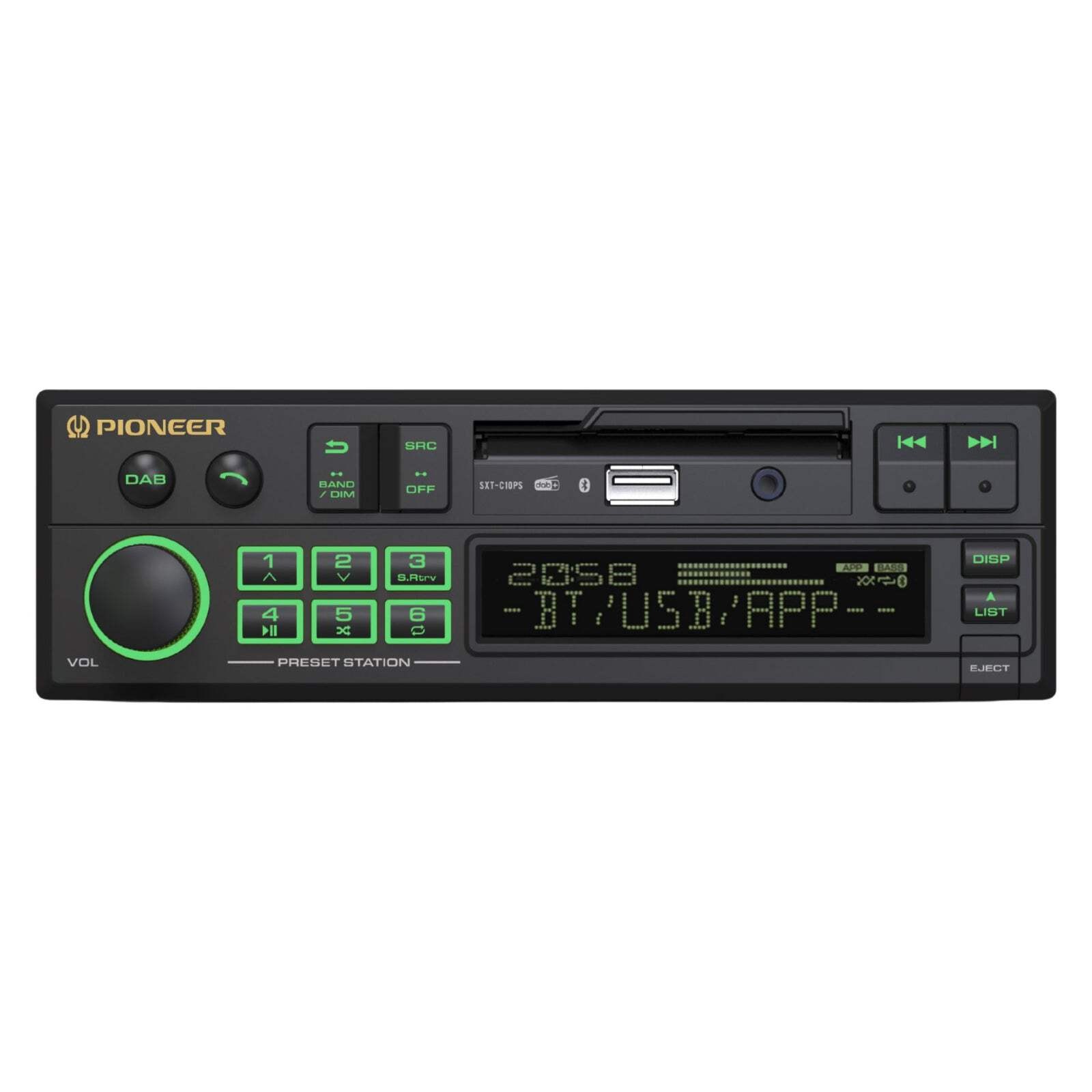 Pioneer SXT-C10PS Retro Car Stereo Bluetooth DAB+ USB Aux Classic Radio OEM Look