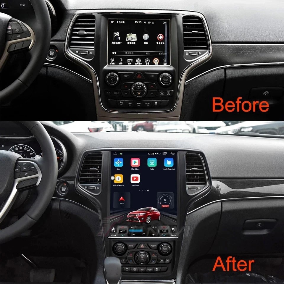 12.8″ Car GPS Radio Stereo Android Navigation For 2014-2020 Jeep Grand Cherokee
