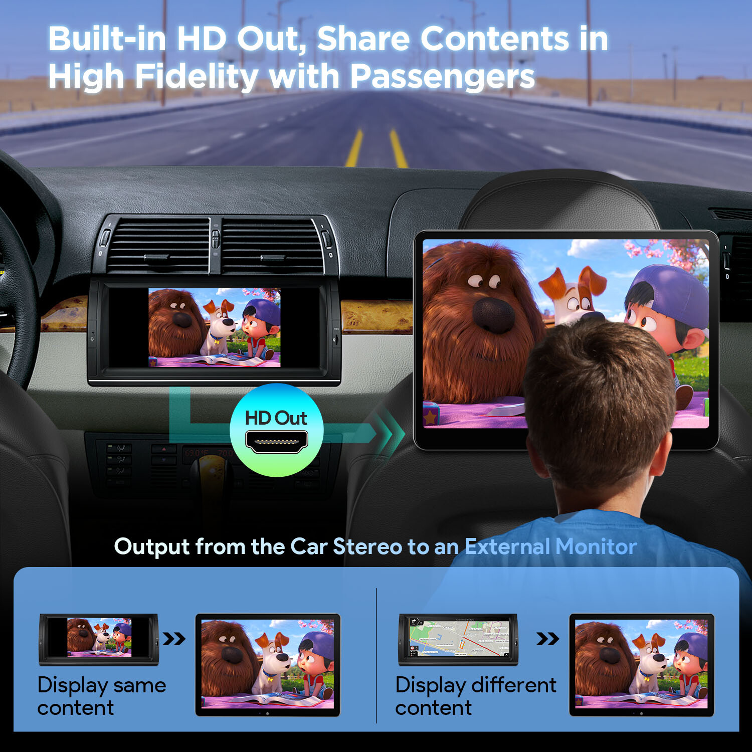 10.25″ QLED Android 14 8-Core 8+256GB Car Stereo Radio GPS For BMW X5 E53 DTS 4K