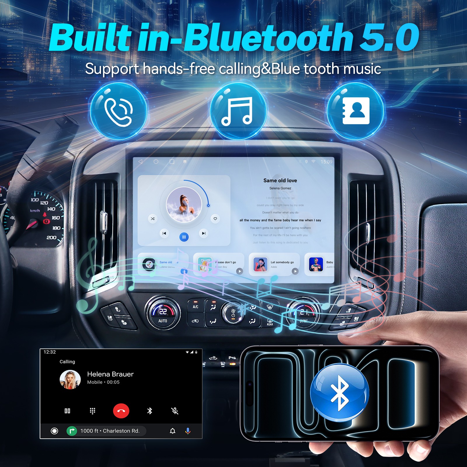 13.1″ Large Screen Car Stereo Radio For 2014-2018 Chevrolet Silverado GMC Sierra