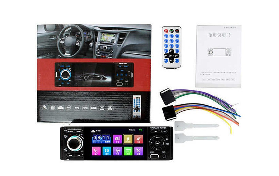 4.1″ Single Din Touchscreen Car Radio Audio Stereo Player MP5 USB TF BT AUX 12V