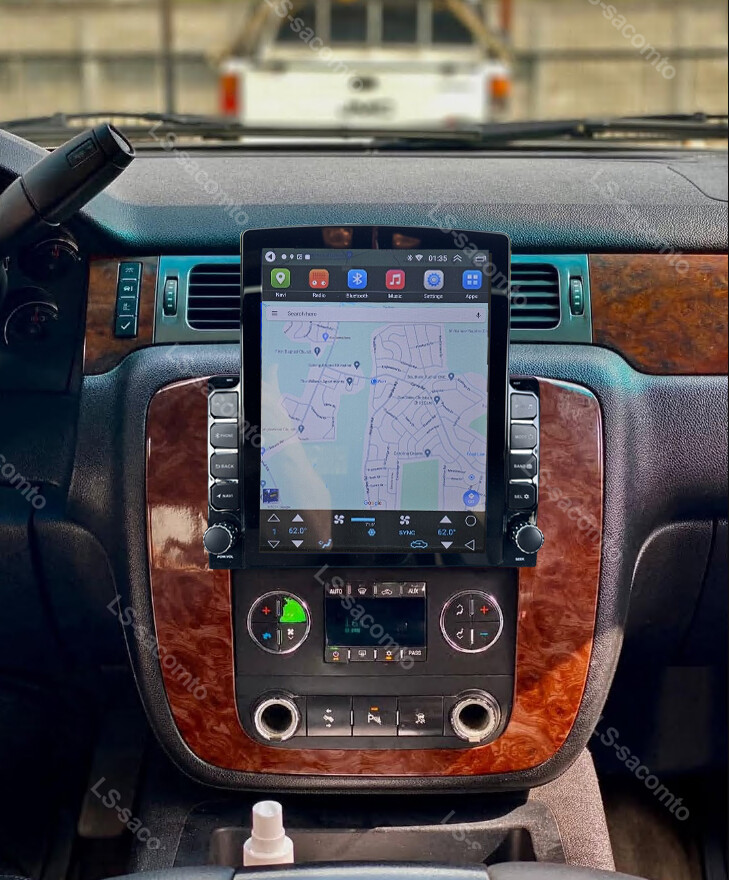 For 2007-2012 Chevrolet Silverado Apple Carplay Car Stereo Radio Android 13 GPS
