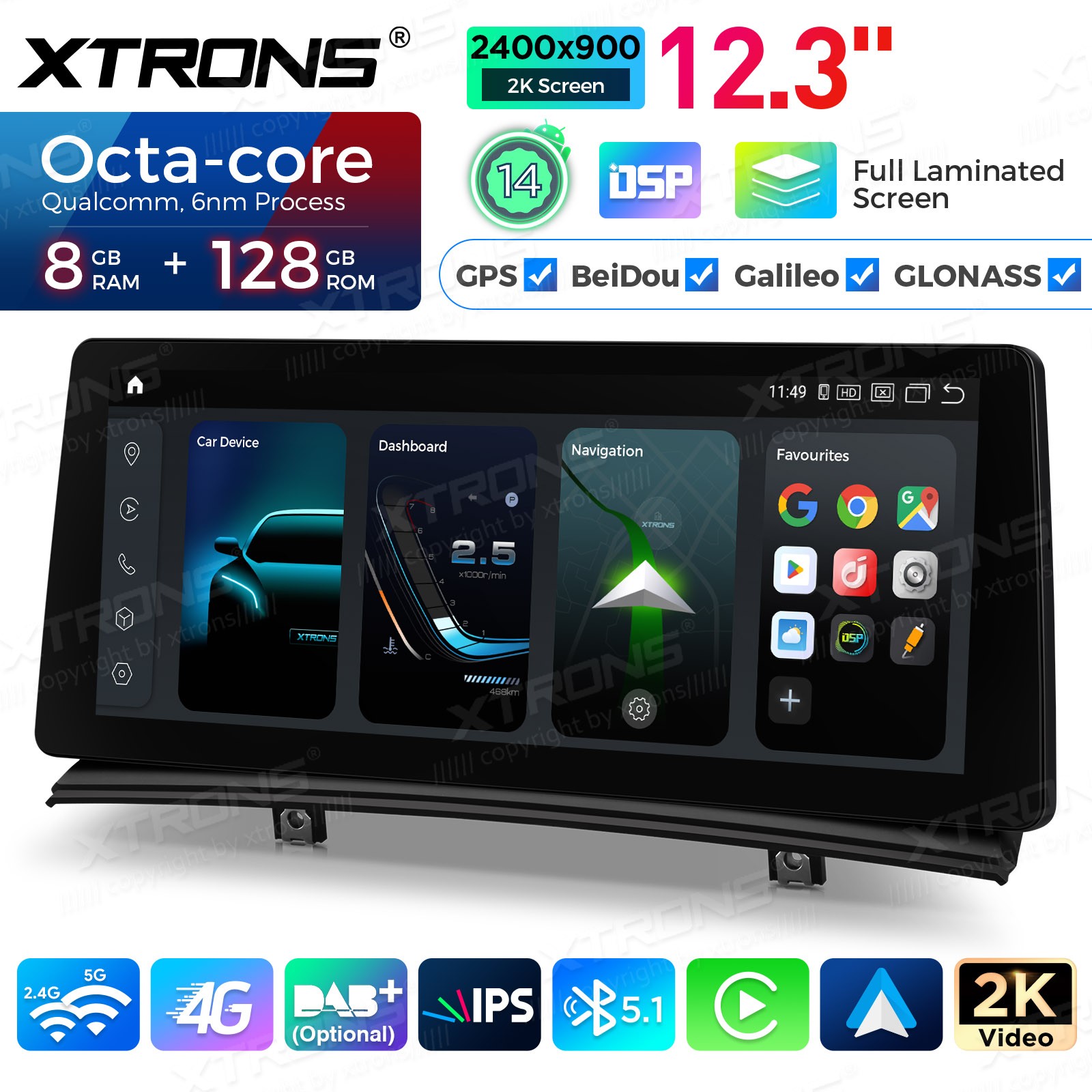 For BMW X3 E83 MASK 10.25″ Android 13 8 Core 4+64GB GPS Stereo Navi DAB+