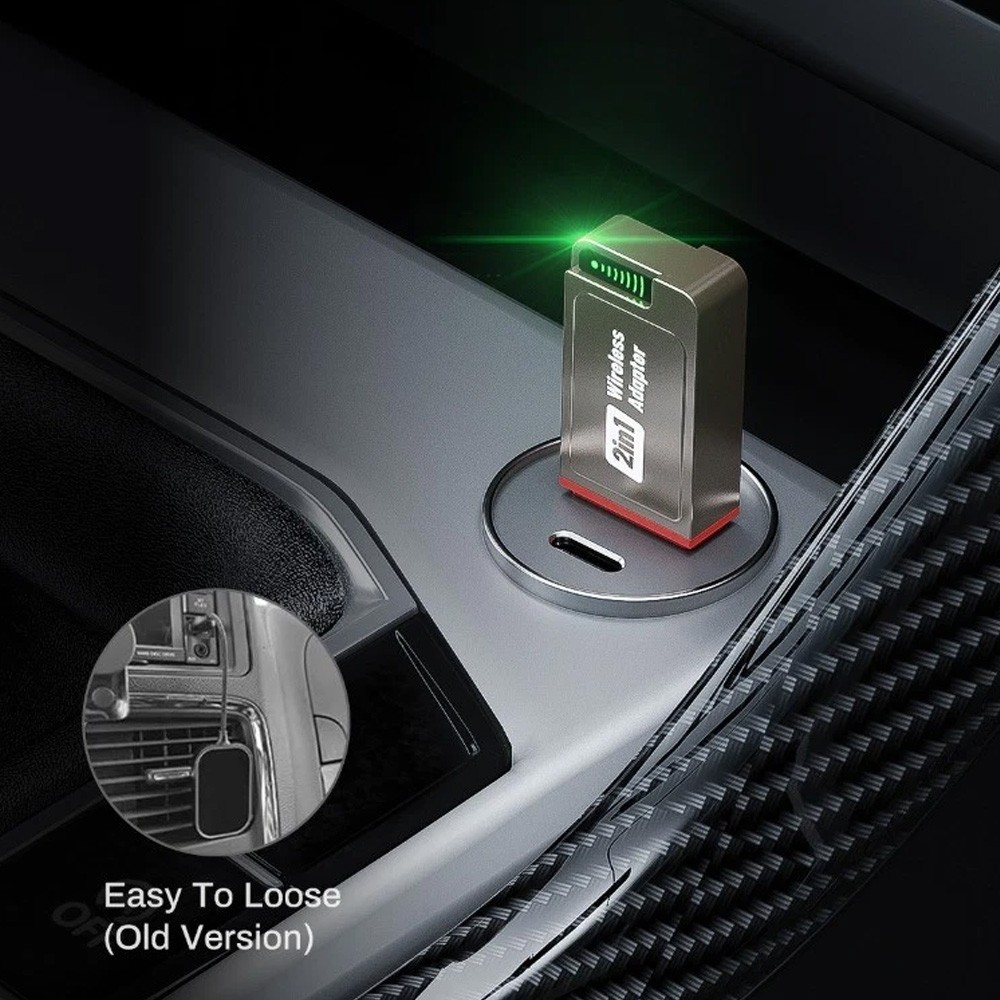 Auto Adapter 2in1 Wireless Carplay Android Mini w/Box Plug&Play Wireless Dongle