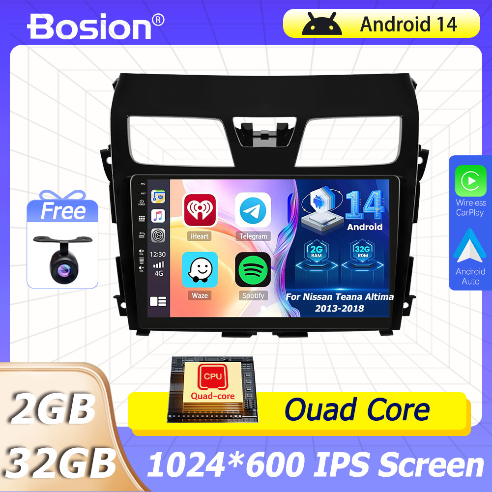 Android 14 Car Stereo Radio For Nissan Teana Altima 2013-18 Car Play GPS 2G+32GB