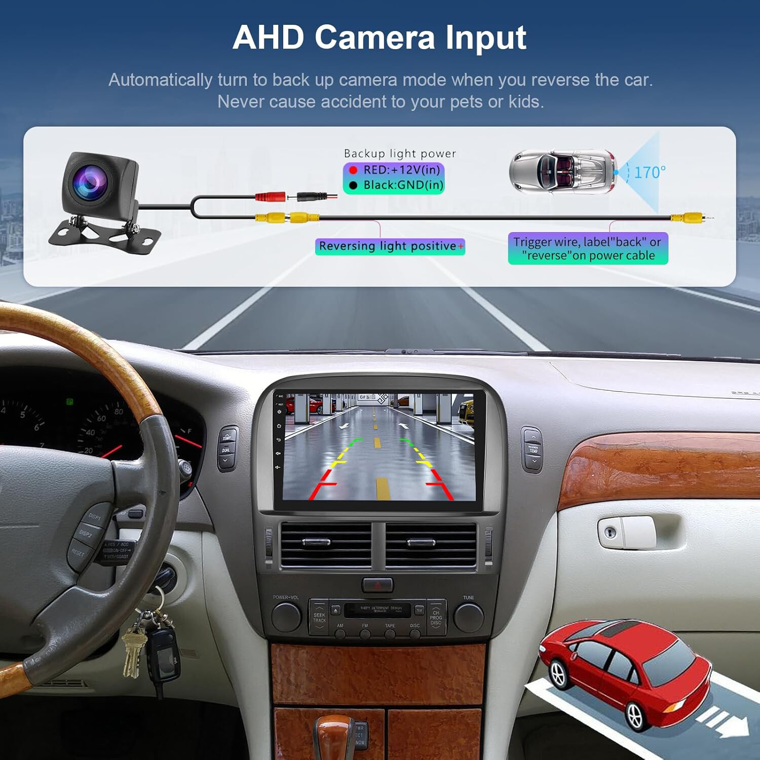 For 2001-2006 Lexus LS430 Carplay Car Radio Stereo Android 13 GPS NAVI WiFi +CAM