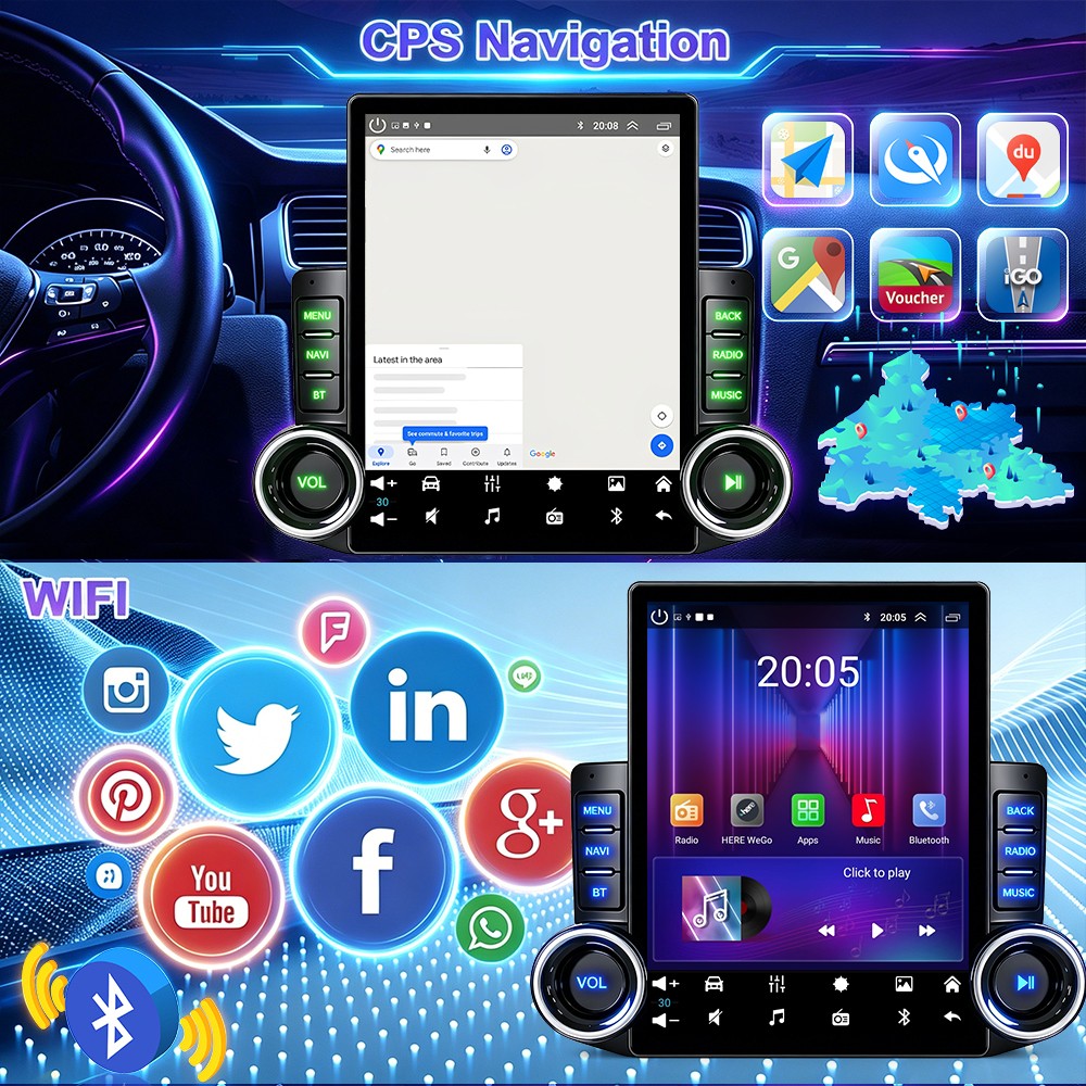 9.7″ 64G For Nissan Titan 2017-2019 Android 15 Carplay Stereo Radio GPS FM W/CAM