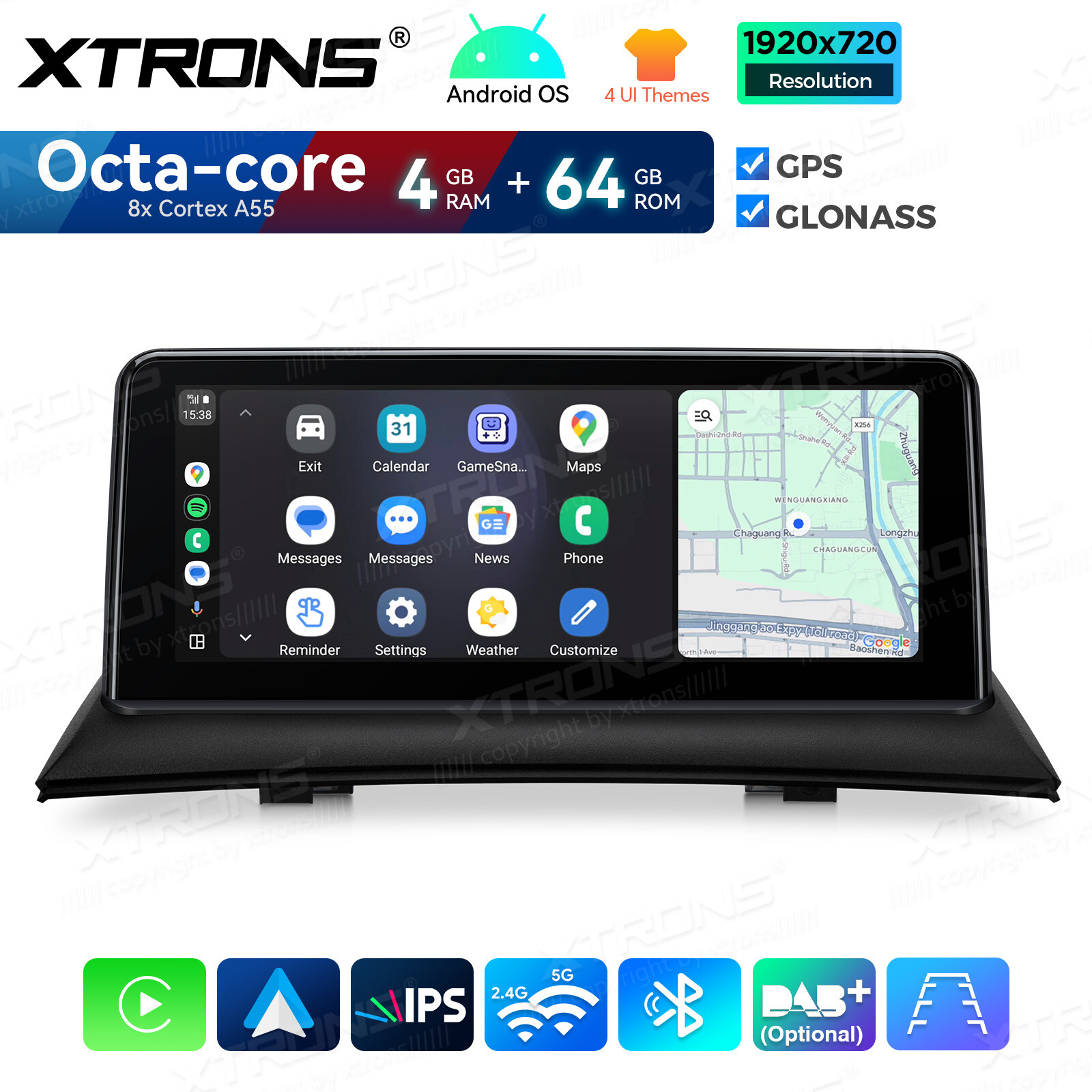 For BMW X3 E83 2004-09 10.25″ Android 14 Car GPS Nav Stereo 8Core 4+64GB CarPlay