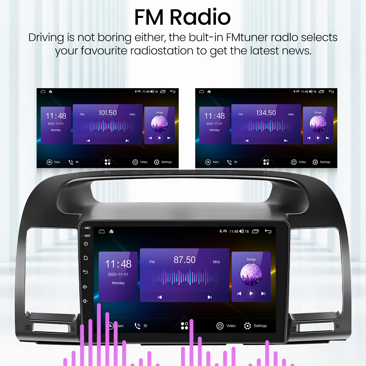 Support JBL FM Carplay Android Car Radio Stereo Media For 2002-2006 Toyota Camry