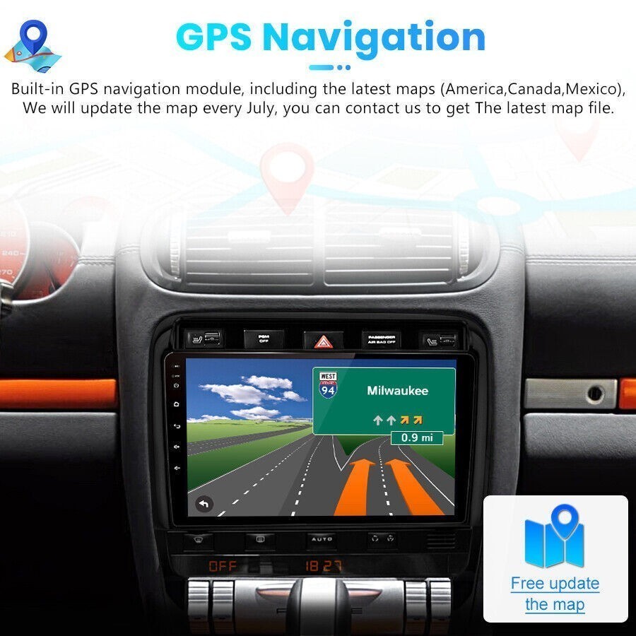 For Porsche Porsche Cayenne CarPlay Android 13 Car Radio Stereo FM RDS