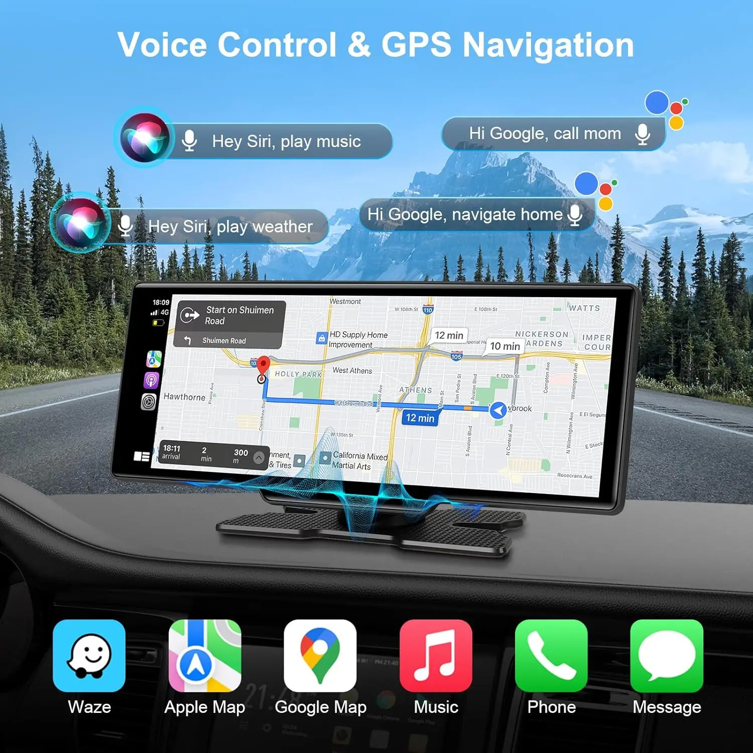 Universal Portable 10.26 Inch Car Intelligent System for 5G WIFI Plug and Play