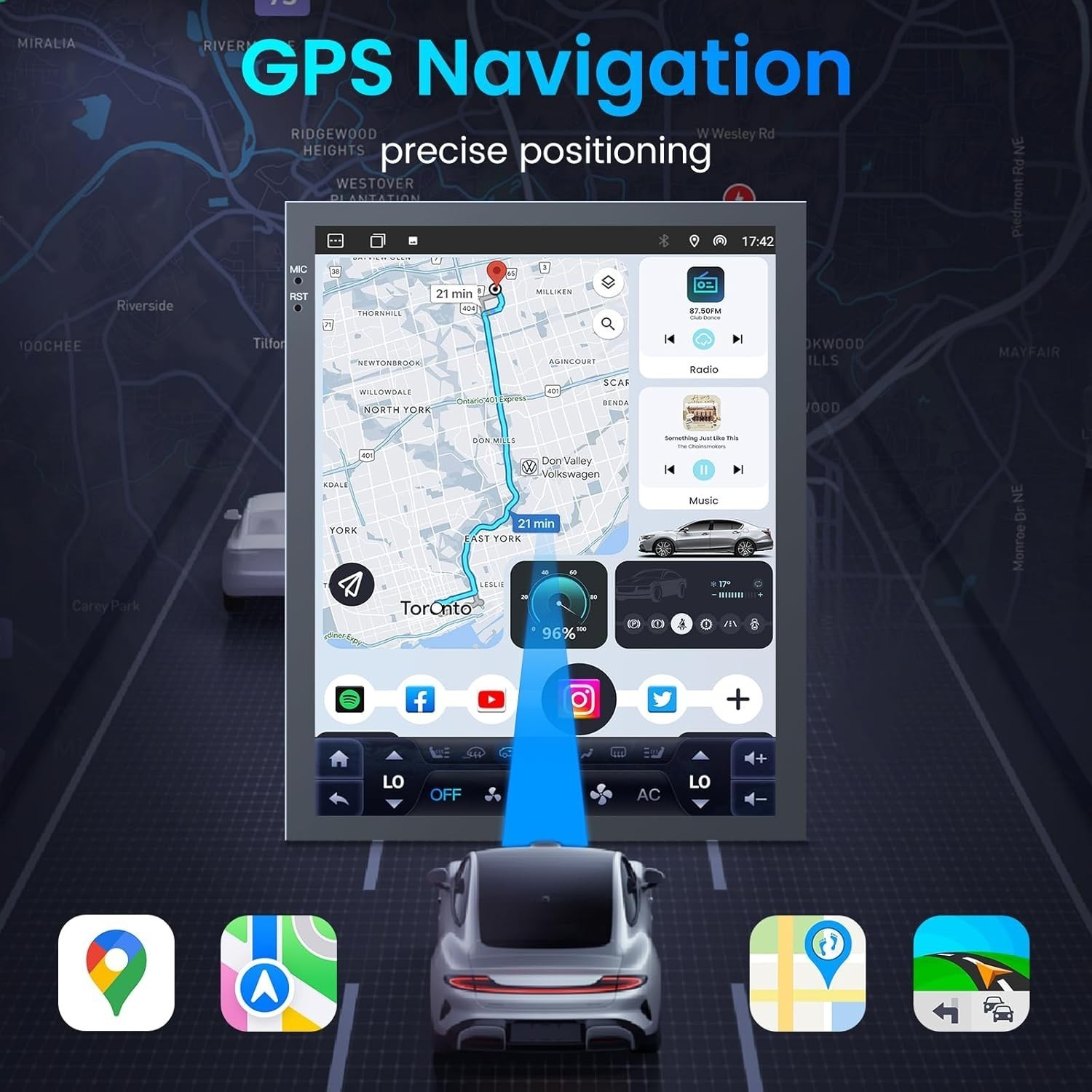 Car Radio Stereo Carplay For 2003-2009 Lexus GX470 6+64G 9.7in Android 15 RDS