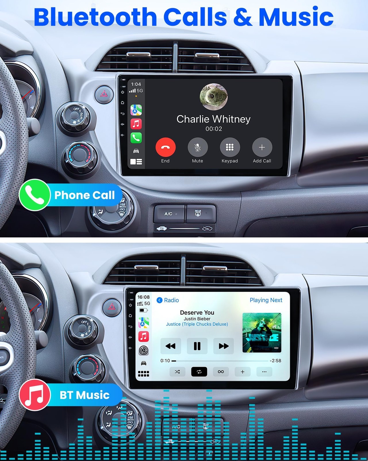 For Honda Fit 2009-13 Android 15 Car Stereo Radio WiFi CarPlay GPS Navi 10.1inch