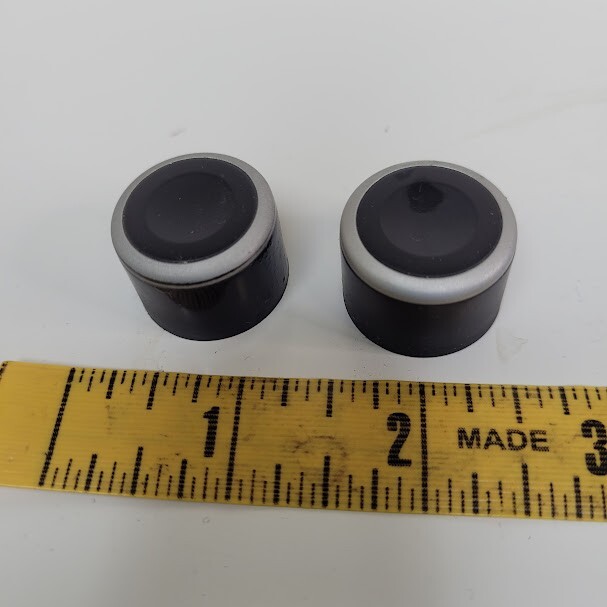 2007 Kia Spectra Radio Knobs Black/Silver Set of 2 OEM