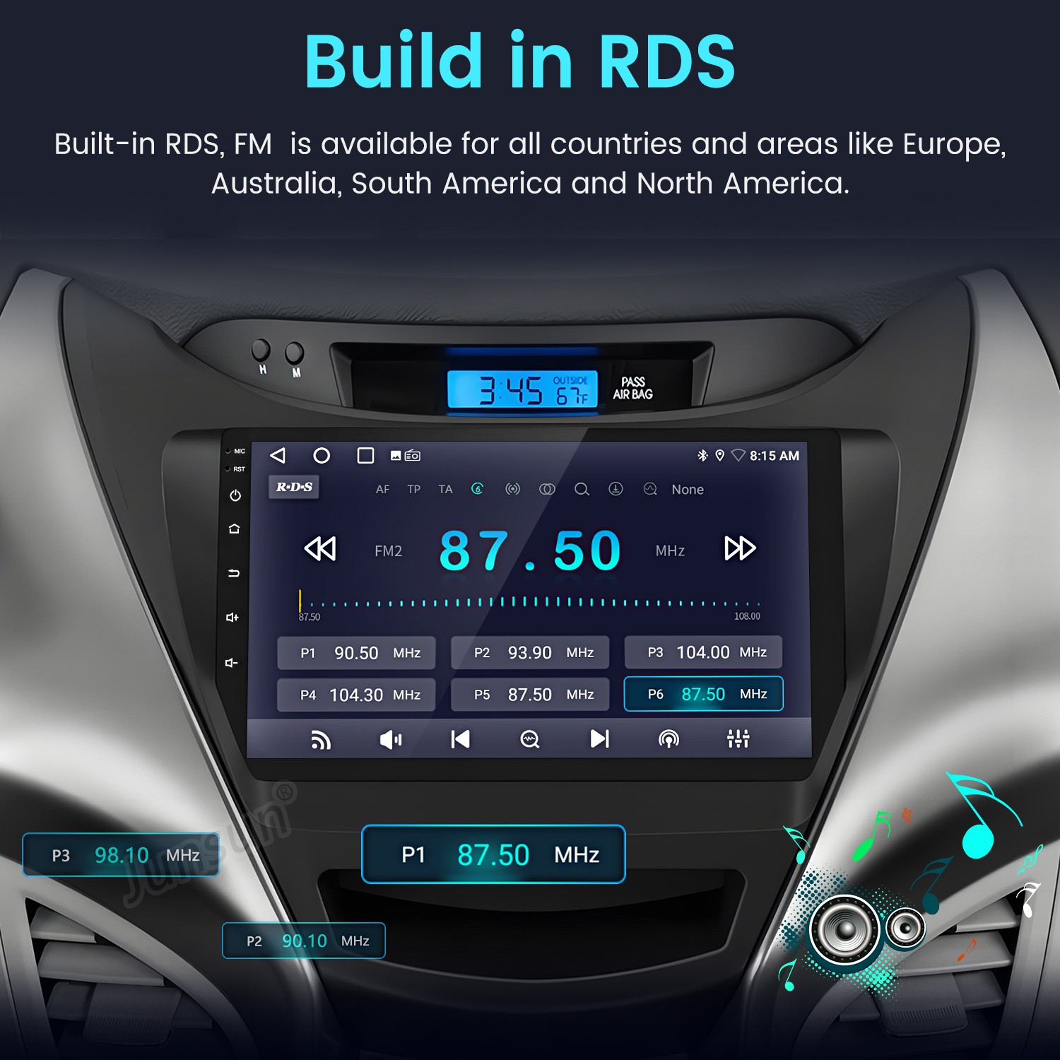 6+128G Carplay Android15 Car Stereo Radio GPS Navi For Hyundai Elantra 2012-2014