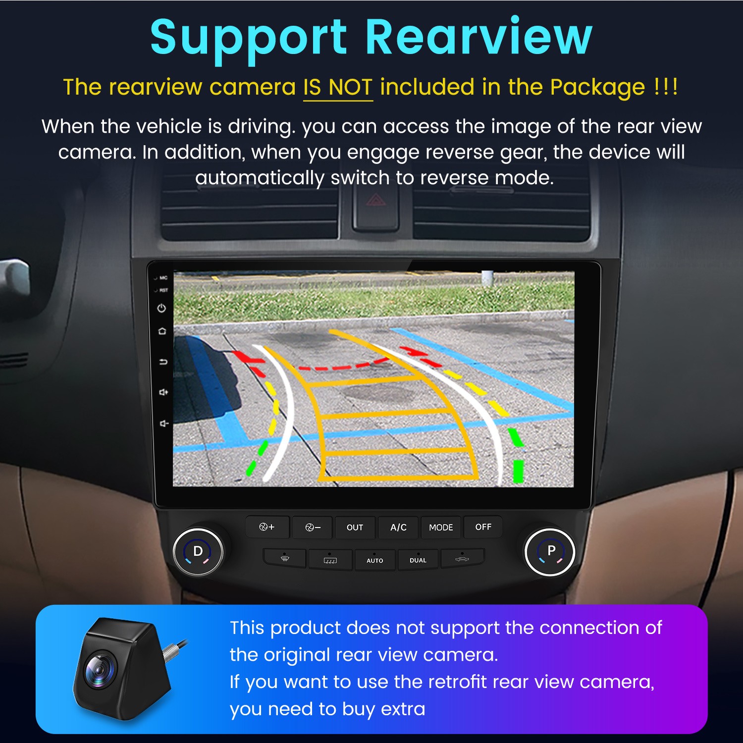 Carplay Car Stereo Radio Android For Honda Accord 2003-2007 GPS WIFI FM RDS 64GB