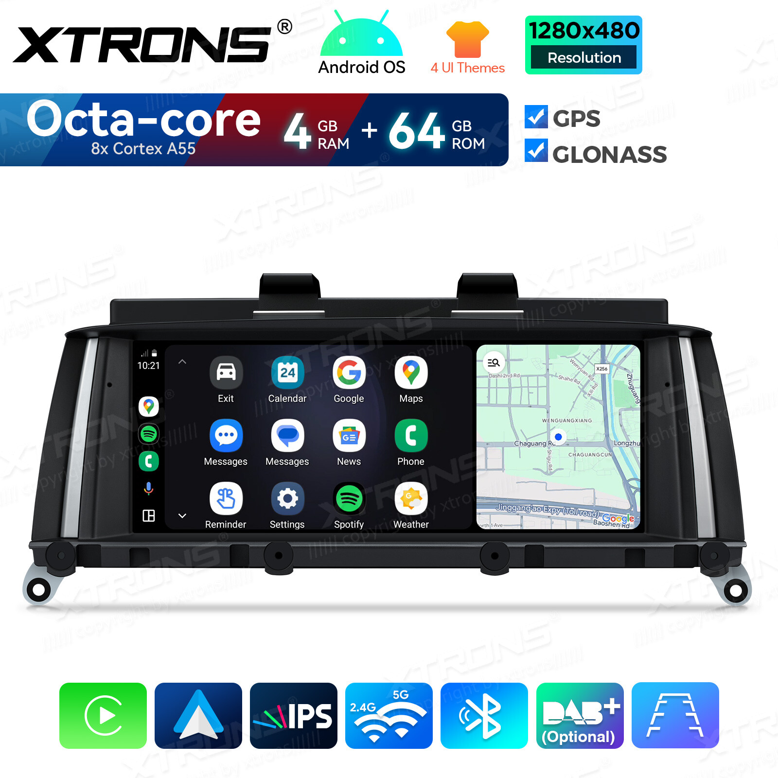 8.8″ Android 14 Car GPS Stereo 8Core 4+64GB CarPlay For BMW X3 F25 CIC Retrofit