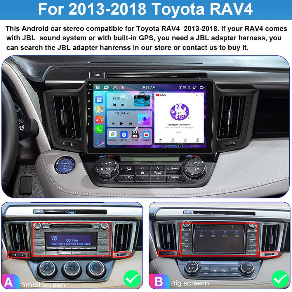 For Toyota RAV4 2013-2018 Android 15 Car GPS Radio Stereo Carplay Navi SWC 4+64G