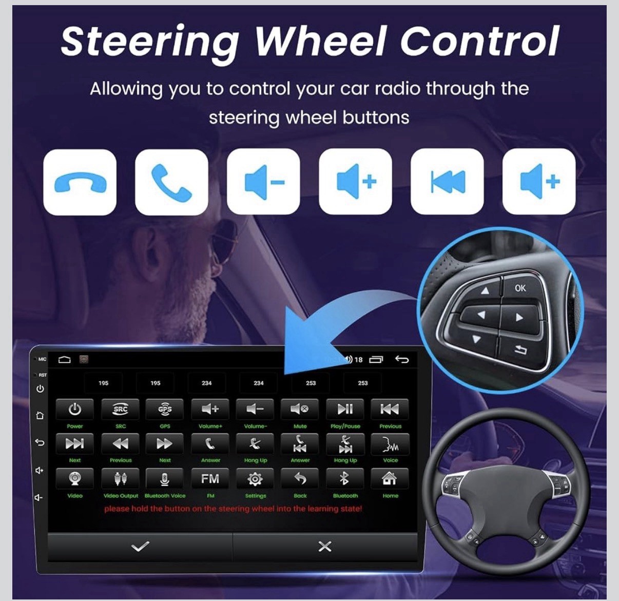 Carplay for Silverado 2014-2018 Android 13 Car Stereo Radio GPS Navi WIFI 4G BT