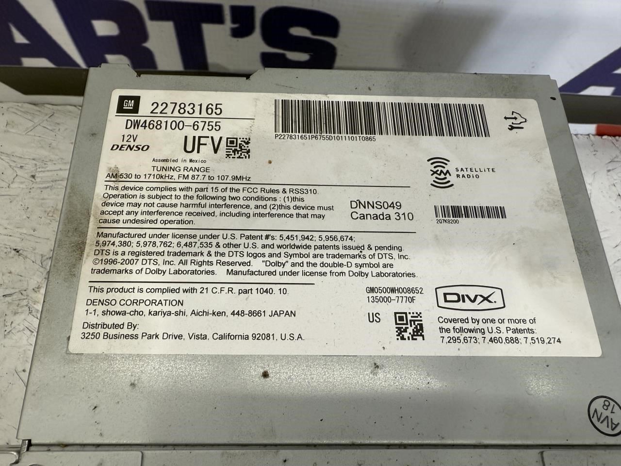 Audio Equipment Radio Receiver AM-FM-DVD-MP3-navigation Fits 11 VOLT 919800