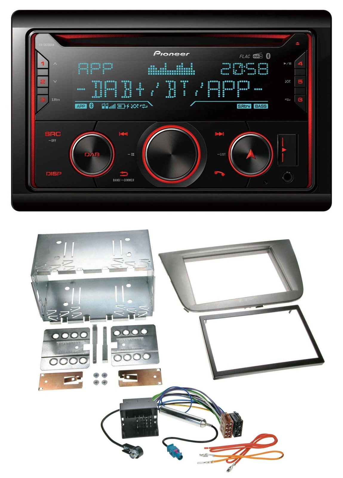 Pioneer 2DIN DAB MP3 Bluetooth USB CD Car Stereo for Seat Altea Altea XL Toledo a