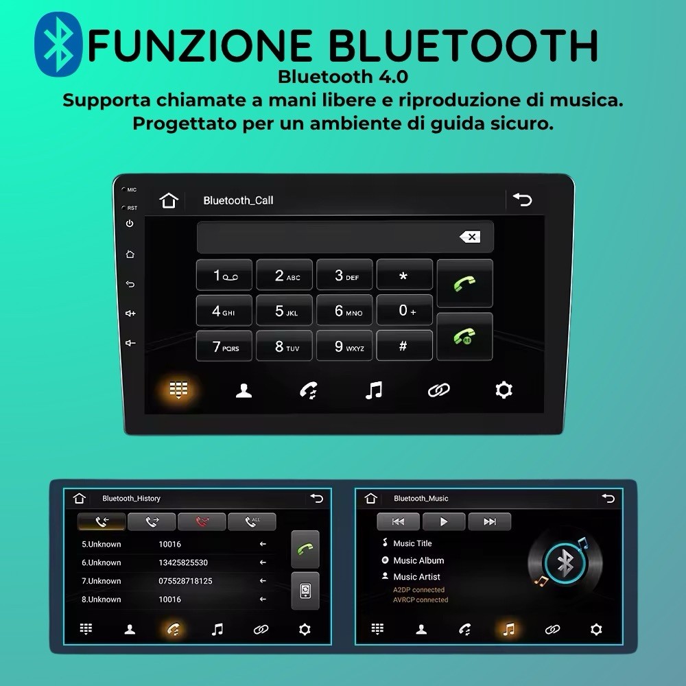 9” Android 15 Carplay Car Stereo For Fiat 500 2007-15 GPS Navi BT RDS USB 4+64GB
