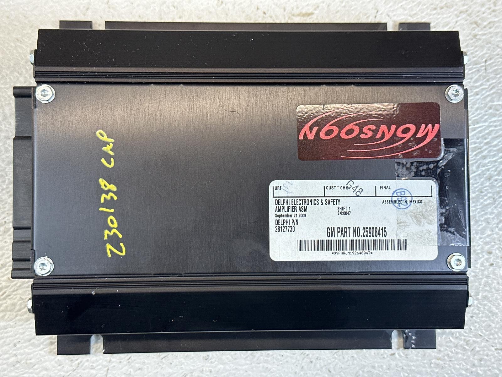 08-11 Cadillac DTS Radio Amplifier (opt UQ3) **May Need Programming**