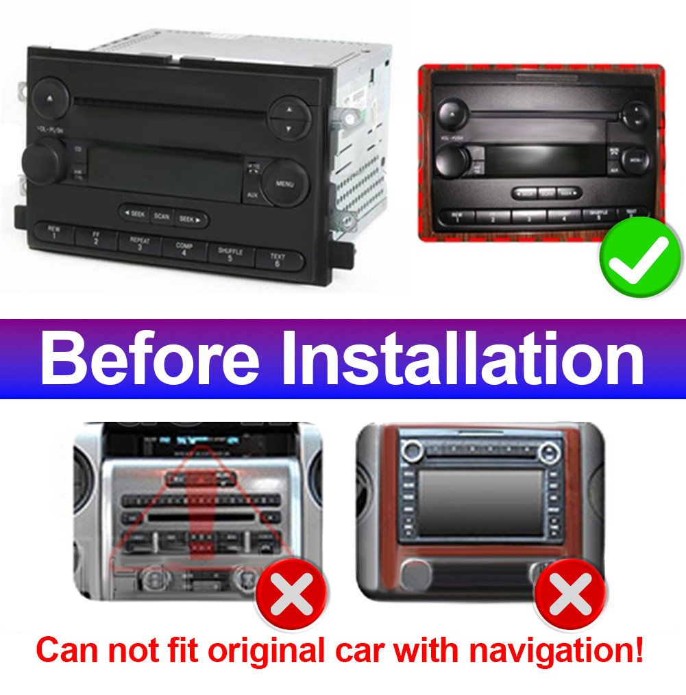 64G Android 15 Carplay 10″ For Ford F150 F-150 2004-2008 Stereo Radio GPS W/CAM