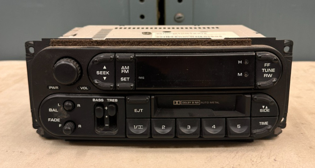 99-02 Chrysler Dodge Jeep Radio with Cassette 56038931AB RAS *Unknown Condition*