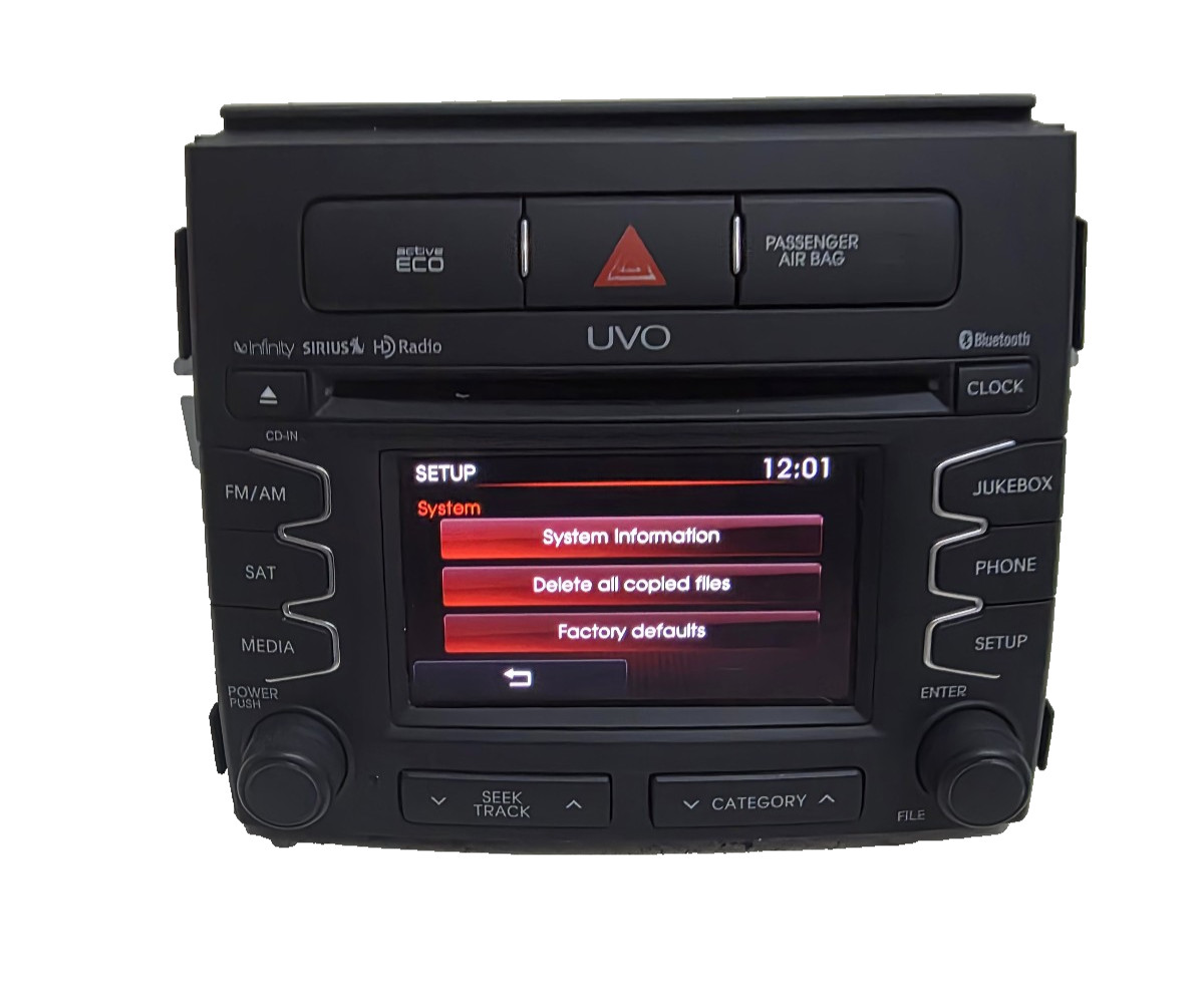 11 12 13 Kia Soul Infinity UVO Radio CD Player 96160-2K500WK