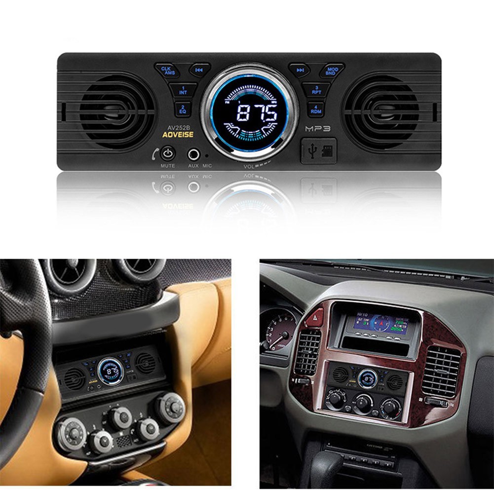 Single Din Car Radio MP3 Player FM/USB/TF/AUX-In HIFI for 2 Speaker New