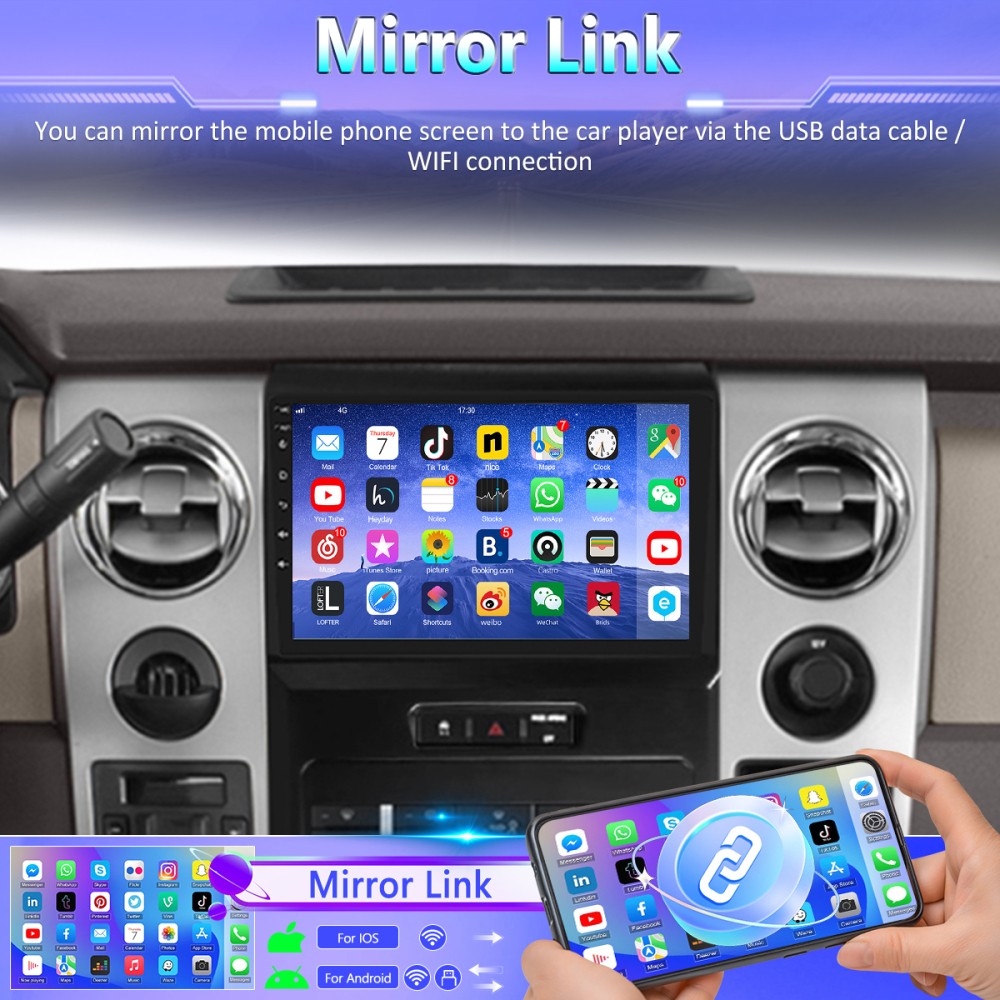 9 Inch For Ford F-150 2009-2014 Carplay Android 15 Car Stereo Radio GPS 2+64GB