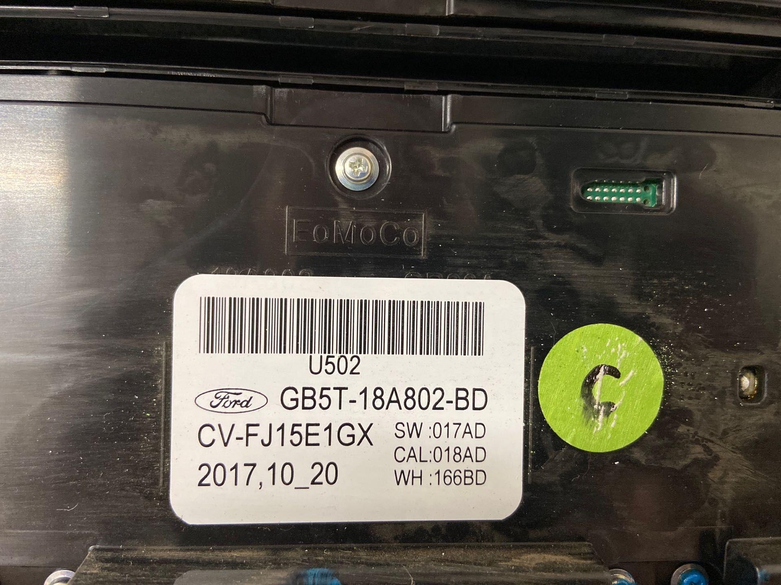 2018 Explorer Radio Audio Climate Temperature Control Panel OEM GB5T18A802BD