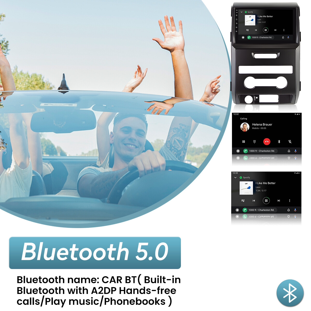 For 2009-2012 Ford F-150 Apple Carplay F150 Radio Android 12.0 GPS Navi WiFi RDS