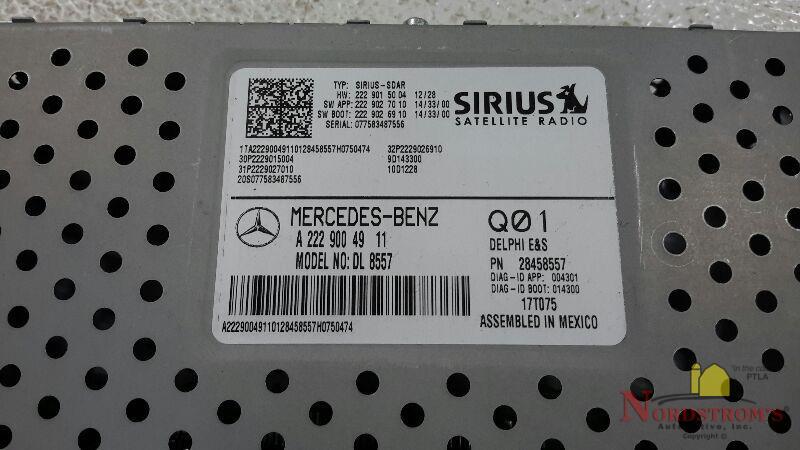 2018 Mercedes-Benz GLA 250 SATELLITE RECEIVER,2229004911