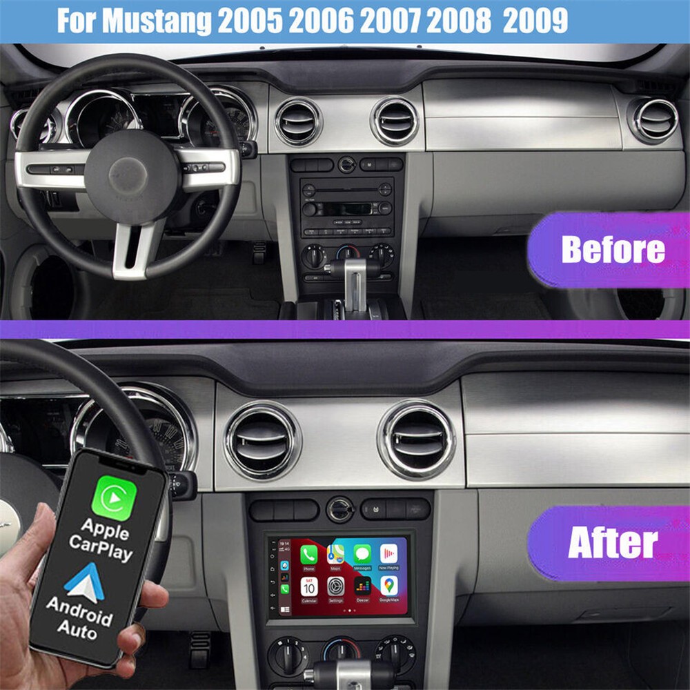 Touch Screen Car Stereo Radio BT FM RDS Head Unit Fit For Ford Mustang 2005-2009