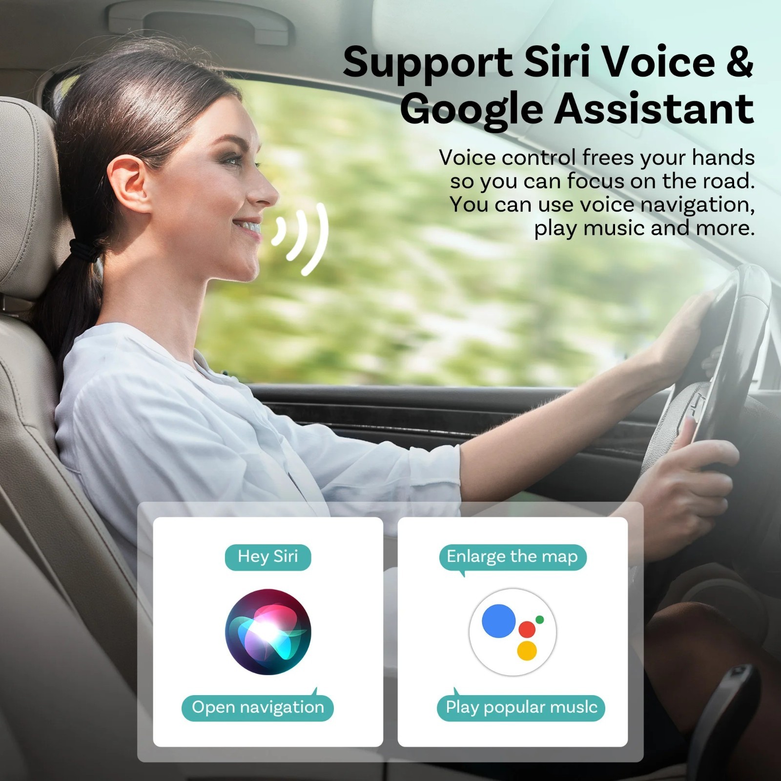 2in1 Ottocast MINI Dot Wireless CarPlay+Android Auto Adapter 5s Auto Connection
