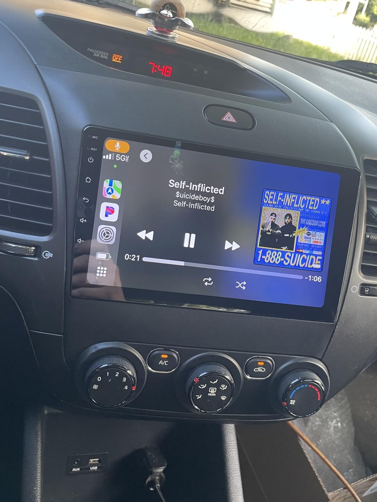 Carplay Android Auto Car Head Unit 9inch Screen 2+64G Fit For 2013-2018 Kia K3