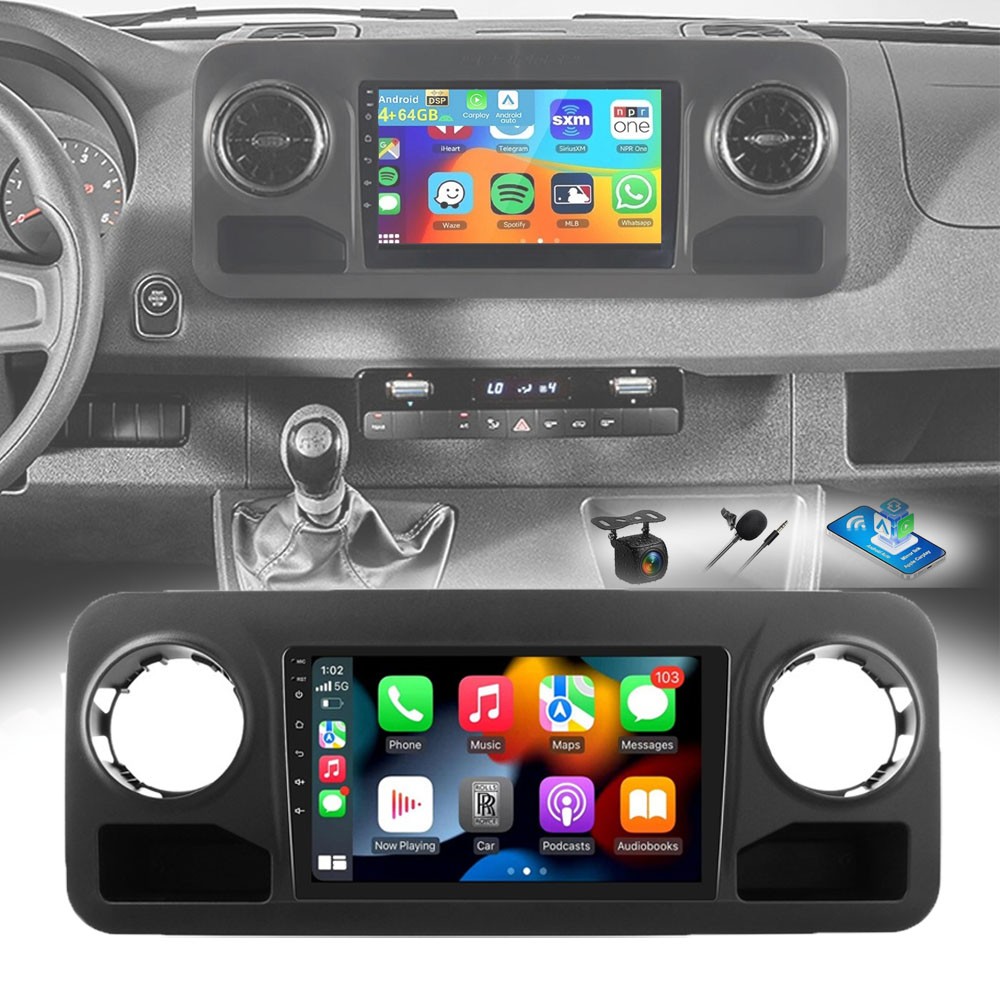 For 2019-2023 Mercedes-Benz Sprinter CarPlay Android 13 Car Radio Stereo FM Navi
