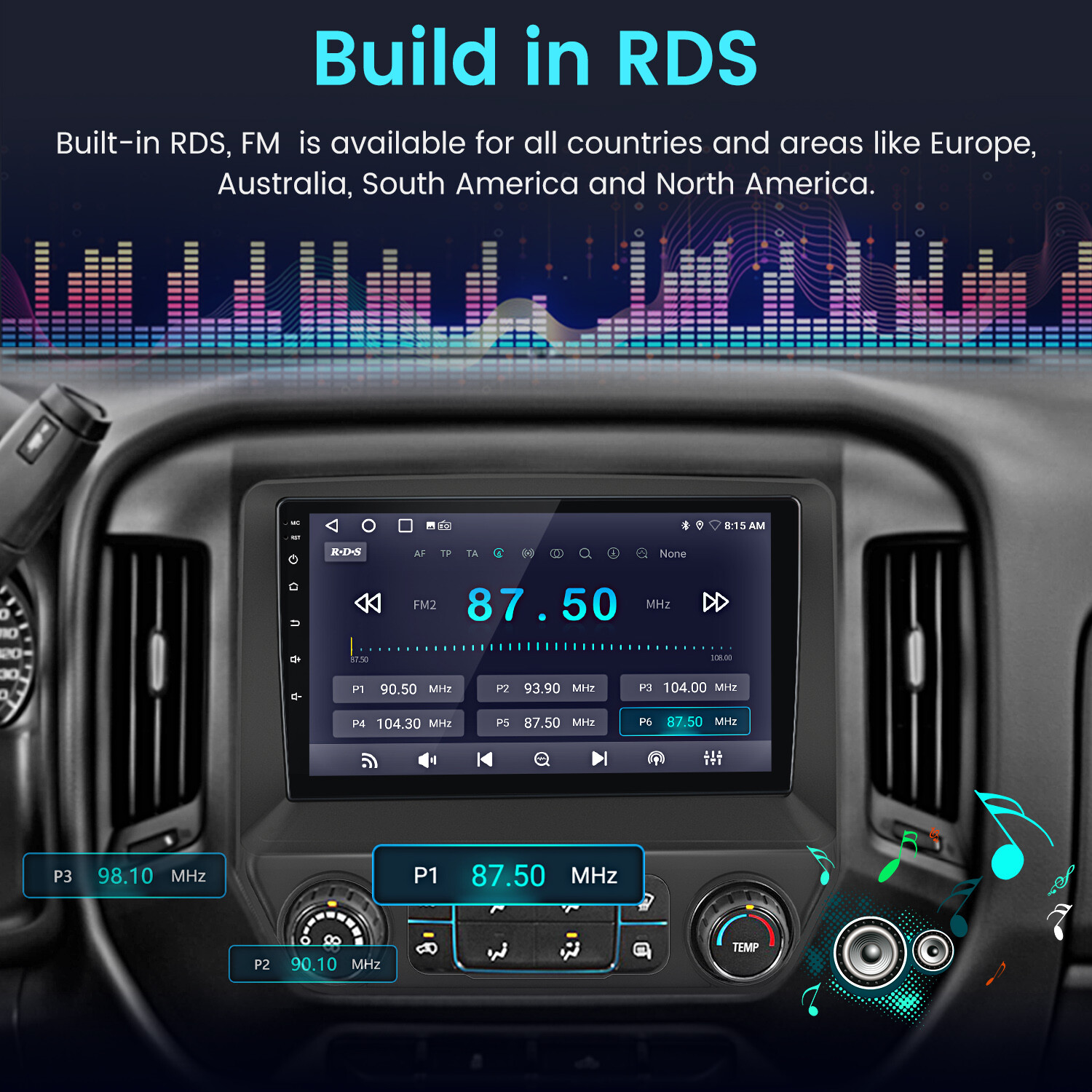 Fits 2014-2018 Chevrolet Silverado GMC Sierra Apple Carplay Android Radio GPS BT